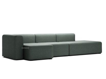Mags Sofa with Récamière, Left armrest, Steelcut Trio - drak grey