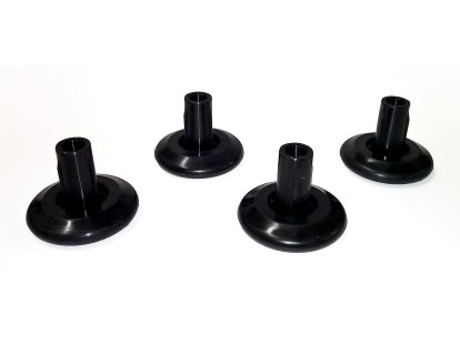 Glides (1 Set) for Vitra Chairs, For Aluminium Chair/Soft Pad Chair/Lobby Chair/Lounge Chair Ottoman, Pads for carpet, basic dark