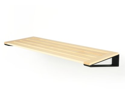 Knax Shoe Rack, Shoe Rack 8 (80 cm), Maple clear varnished, Black