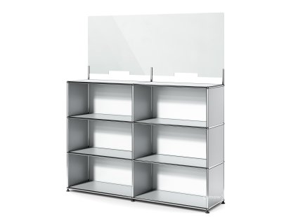 USM Haller Counter L with Security Screen, USM matte silver