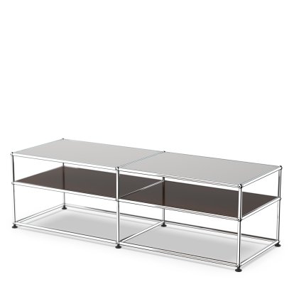 USM Haller side table Type 1, Lacquered glass, USM brown
