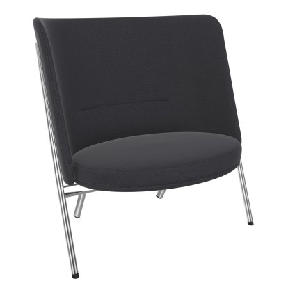 D70 Lounge Chair, Fabric Arco - asphalt, Chrom