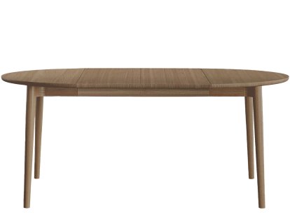 Expand Dining Table Circular, Smoked oak, With 2 extension plates (+100 cm)