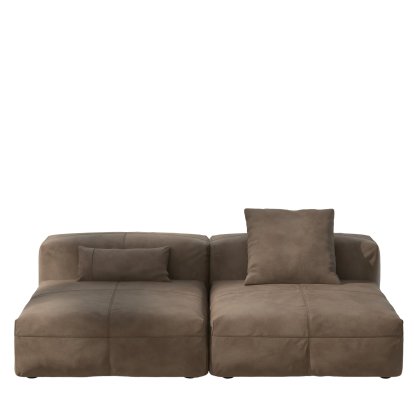 Vetsak Sofa Set 1, L, Leather - Cacao, With cushions