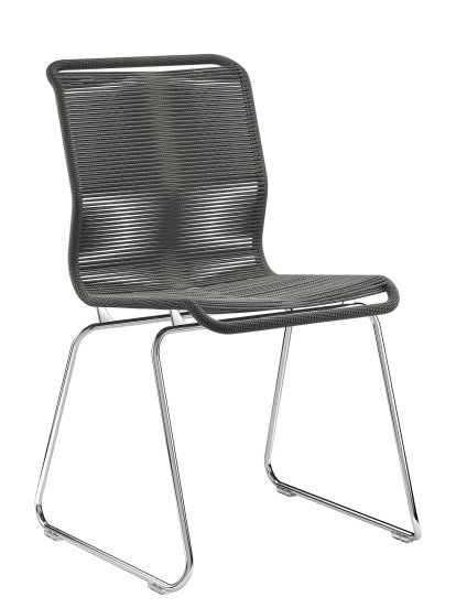 Panton One Chair, Paper Black, Chrome
