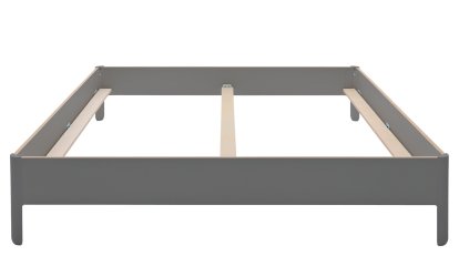 Nait Double Bed, 180 x 200, Without headboard, CPL anthracite