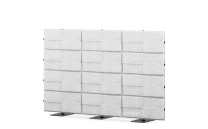 USM Privacy Panels Acoustic Wall, 2,25 m (3 elements), 1,44 m (4 elements), Light grey