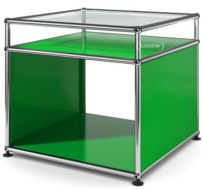 USM Haller Side Table with Extension, USM green