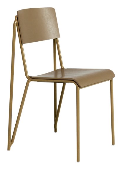 Petit Standard Chair, Clay stained oak, Clay powder coated steel
