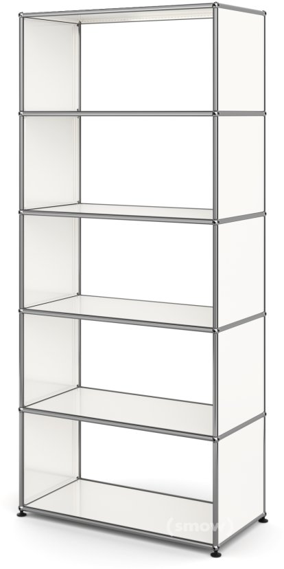 USM Haller Living Room Shelf M, without back panel, Pure white RAL 9010