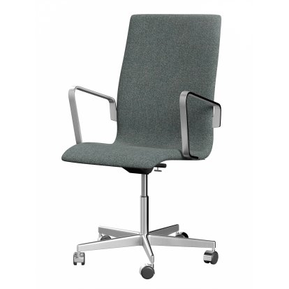 Oxford Office Swivel Chair, With armrests, Middle-high back, Wheeled based, Hallingdal 65, 130 - Grey