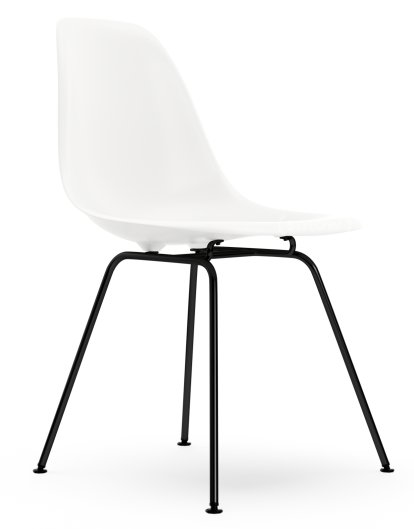Eames Plastic Side Chair RE DSX, White non-RE, Without upholstery, Without upholstery, Standard version - 43 cm, Coated basic dark