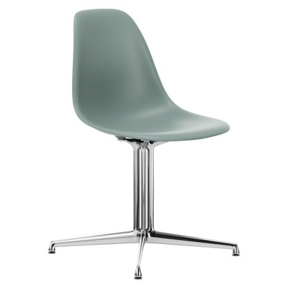 Eames Plastic Side Chair DSL, Light grey, Without upholstery, Without upholstery, Aluminium polished