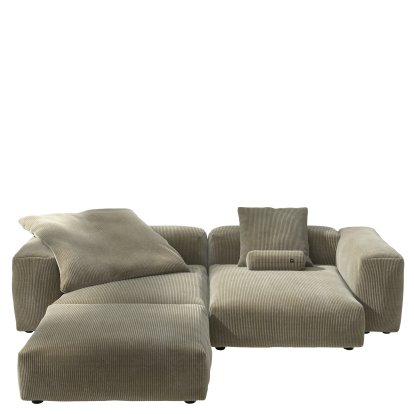 Vetsak Sofa Set 3, Cord velours - Khaki, With cushions