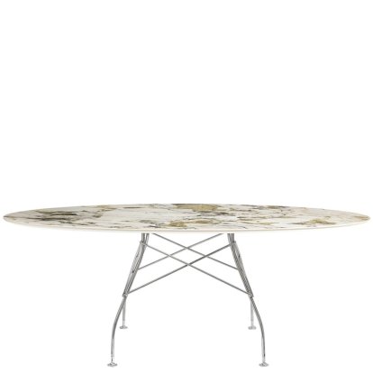 Glossy Table, Oval 192 x 118 cm, chrome, Symphonie 