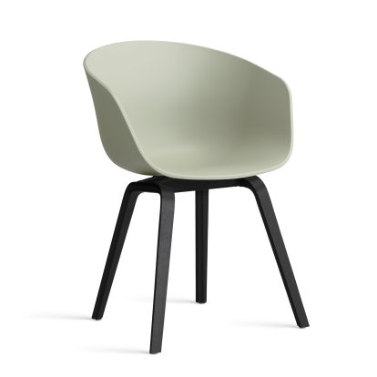 About A Chair AAC 22 Armchair, Pastel green 2.0, Black lacquered oak