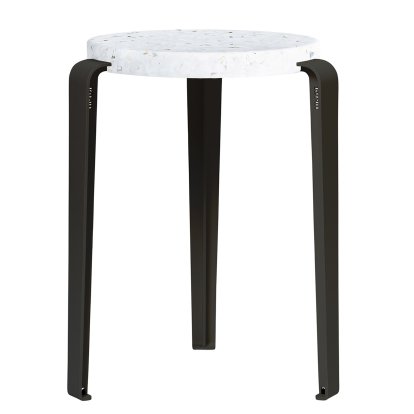 Lou Stool, Recycled Plastic, Venezia, Graphite black