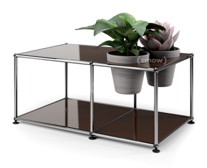 USM Haller Plant World Side Table, USM brown, Basalt