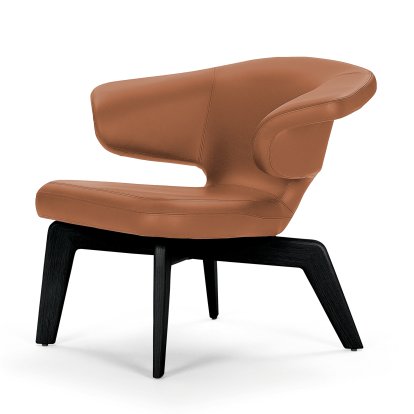 Munich Lounge Chair, Classic Leather cognac, black stained