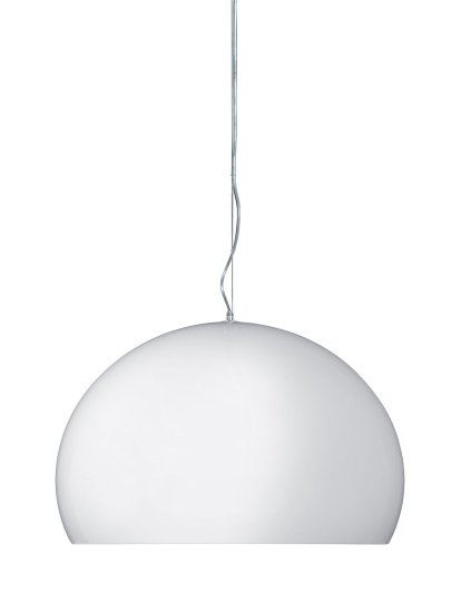 Big FL/Y Pendant Lamp, Opaque, White (inside dark)