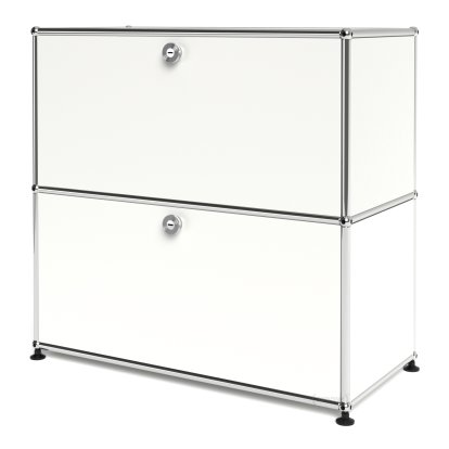 USM Haller Sideboard M, Customisable, Pure white RAL 9010, With drop-down door, With extension door