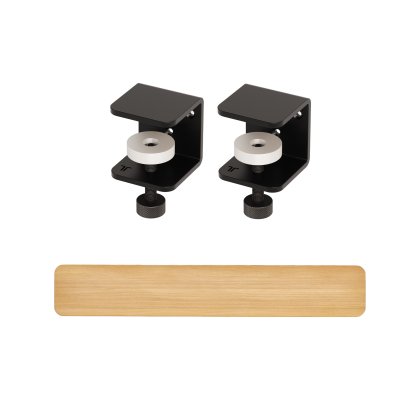 Tiptoe Wall Shelf, Solid Oak, Wall shelf 120 cm, Graphite black