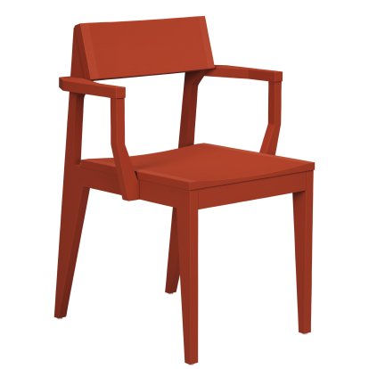 Schulz Armchair, Unupholstered, Sienna red ash