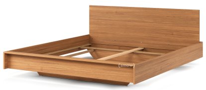 Flai Bed, 180 x 200, With headboard, Solid oak, Without slatted frame