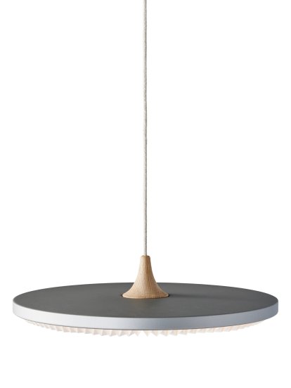 Soleil Pendant Lamp, M: H 6 x Ø 50 cm, Silver Cloud, Plastic, Without dimmer