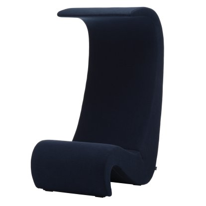 Amoebe Highback Lounge Chair, Fabric Hola, dark blue