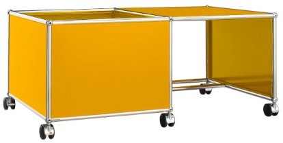 USM Haller Mobile Desk for Kids, Case left, Golden yellow RAL 1004