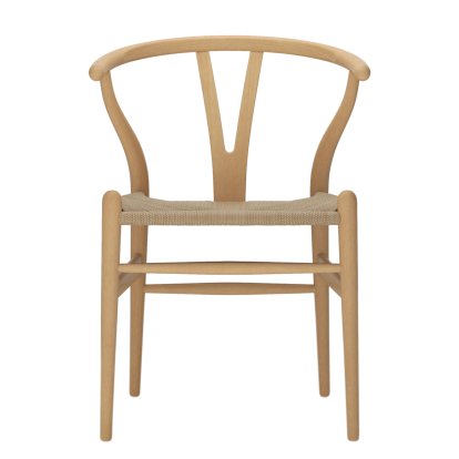 CH24 Wishbone Chair, Oiled beech, Nature mesh