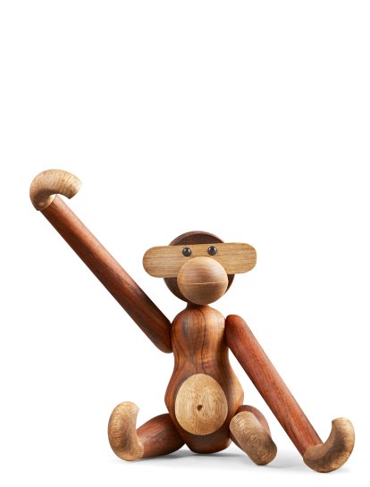 Monkey Wooden Figure, Medium (H 28 cm), Teak/Limba