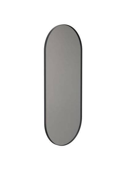 Unu Mirror oval, H 140 x W 60 cm, Black matt