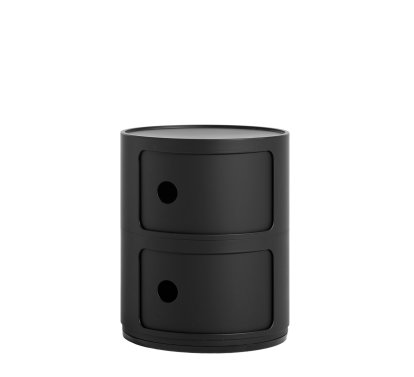 Componibili Mat, 2 Compartments, Black