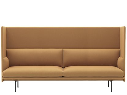 Outline Highback Sofa, 3 Seater, Fabric Vidar 472 - Mustard