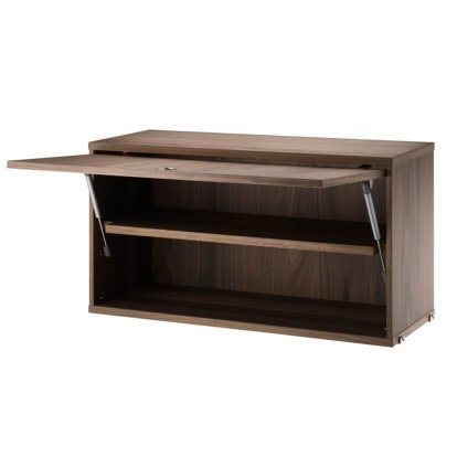 String System Cabinet With Flip Door, W 78 cm / Walnut