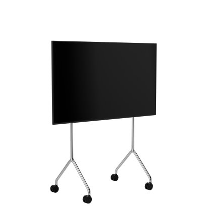 Moon Rollin' TV Stand, Light, Chrome