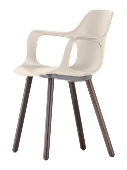HAL Armchair Wood, Warmgrey, Dark oak with protective varnish