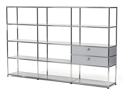 USM Haller Living Room Shelf XL Type 2, USM matte silver