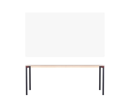 Seiltänzer Table, 75 x 190 x 90 cm, Laminate silk-matt white, Red