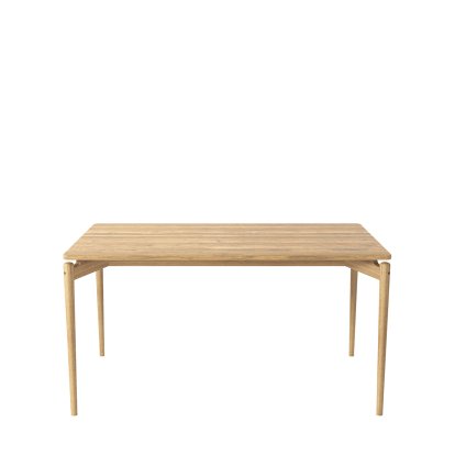 PUREdinner Table, 140 x 85 cm, White oiled oak, Without extension plates
