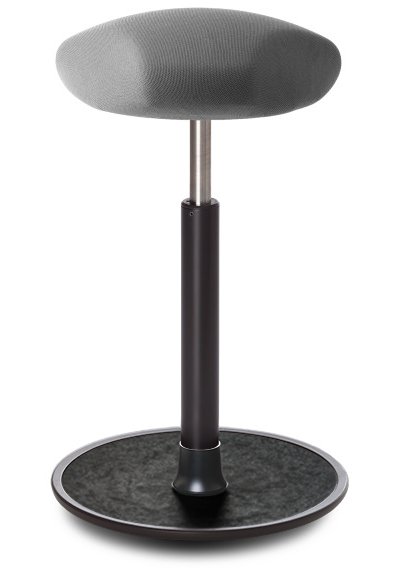 Ongo Free Triangel Stool, Tall, Grey microfibre-knit