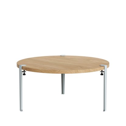 Tiptoe Side Table Brooklyn, Oak finish, Pale blue
