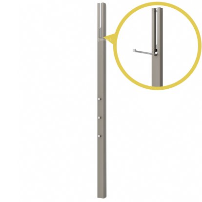 Line Wardrobe, Basic paint pebble, Chrome polished