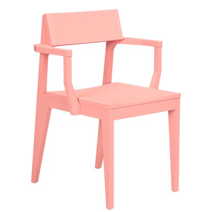 Schulz Armchair, Unupholstered, Ash soft pink