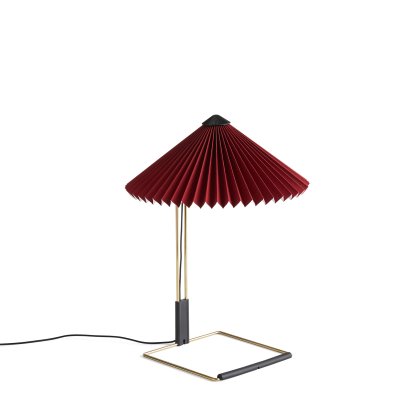 Matin Table Lamp, Ø 300 mm, Oxide red, Brass polished
