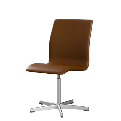 Oxford Office Swivel Chair, Without armrests, Low back, Fixed base, Soft leather, Walnut