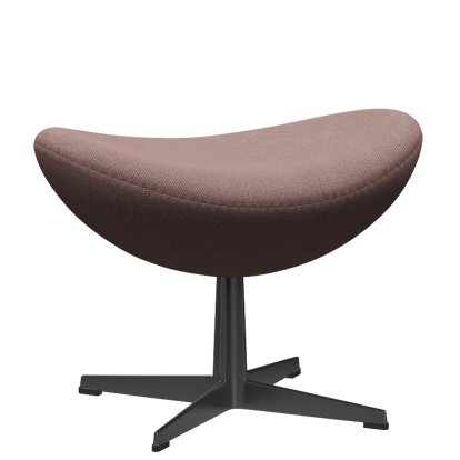 Egg Footstool, Re-wool, 648 - Pale rose/natural, Black