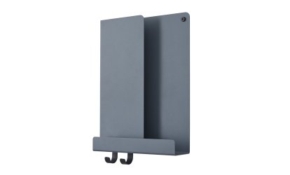 Folded Shelves, H 40 x W 29,5 cm, Blue-grey